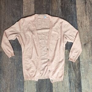 Jill Sander Elegant Peach Cardigan Sweater